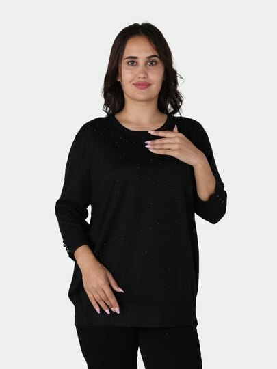 Свитер , размер 54, черный — фото 1