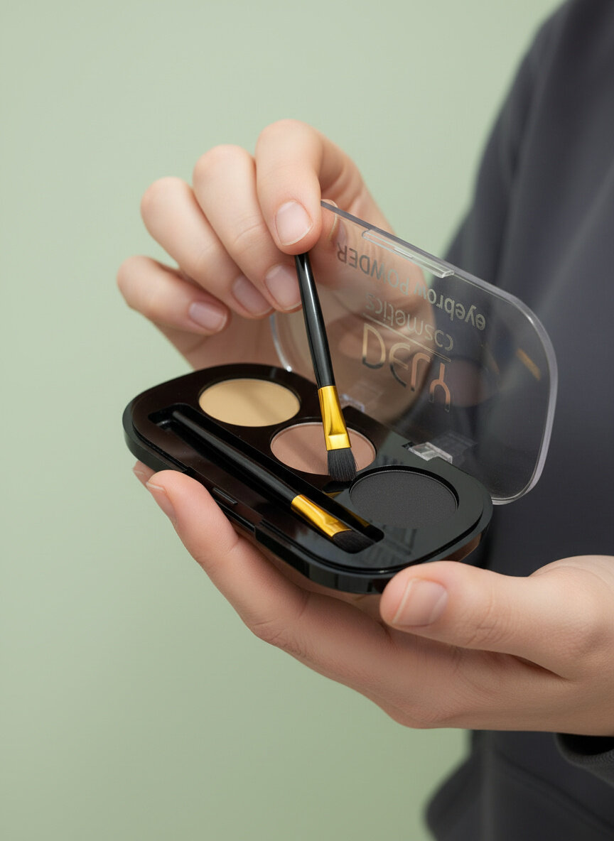 Палетка Dely 3в1 – универсальное средство для идеального макияжа бровей, №02