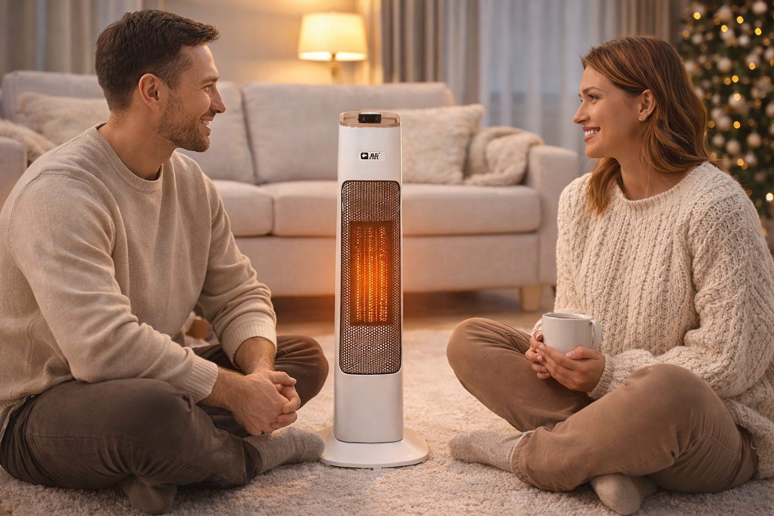 Электрический тепловентилятор Camel оригинал, 2000 Вт, с термостатом, 2 режима работы, зима-лето, защита против падения