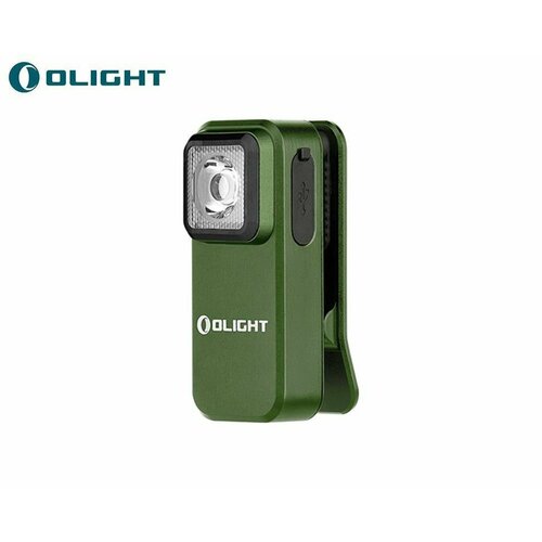 Фонарь Olight Oclip OD Green, Li-ion 280 mAh, 8 режимов, 300 люмен (Комплект)