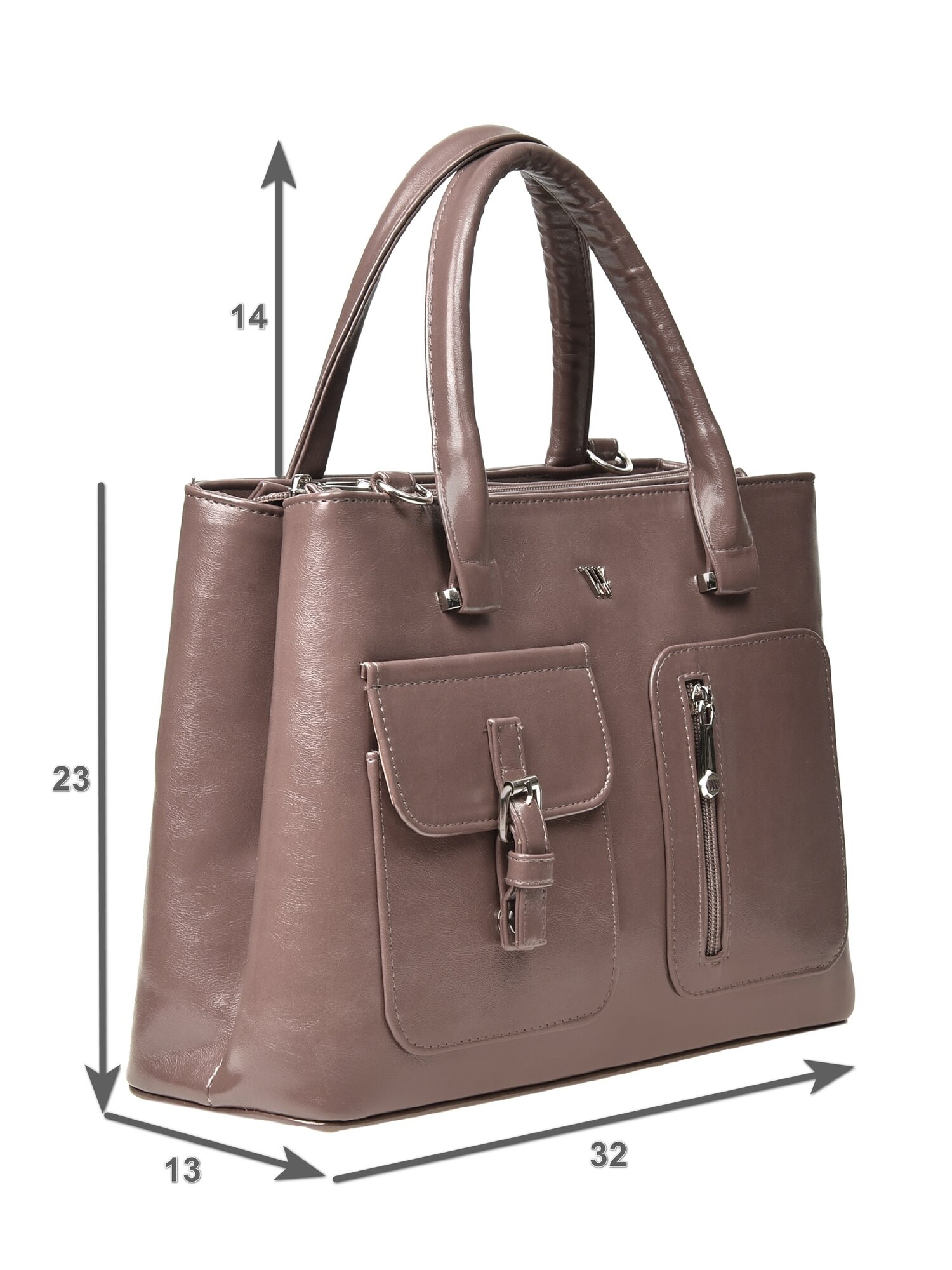 Сумка тоут Vera Victoria Vito, фактура гладкая, бежевый — фото 1