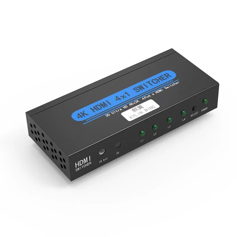 Qiyi 4K HDMI переключатель 4 в 1 для ТВ, ультра-высокое разрешение видео распределительный хаб с поддержкой 4K