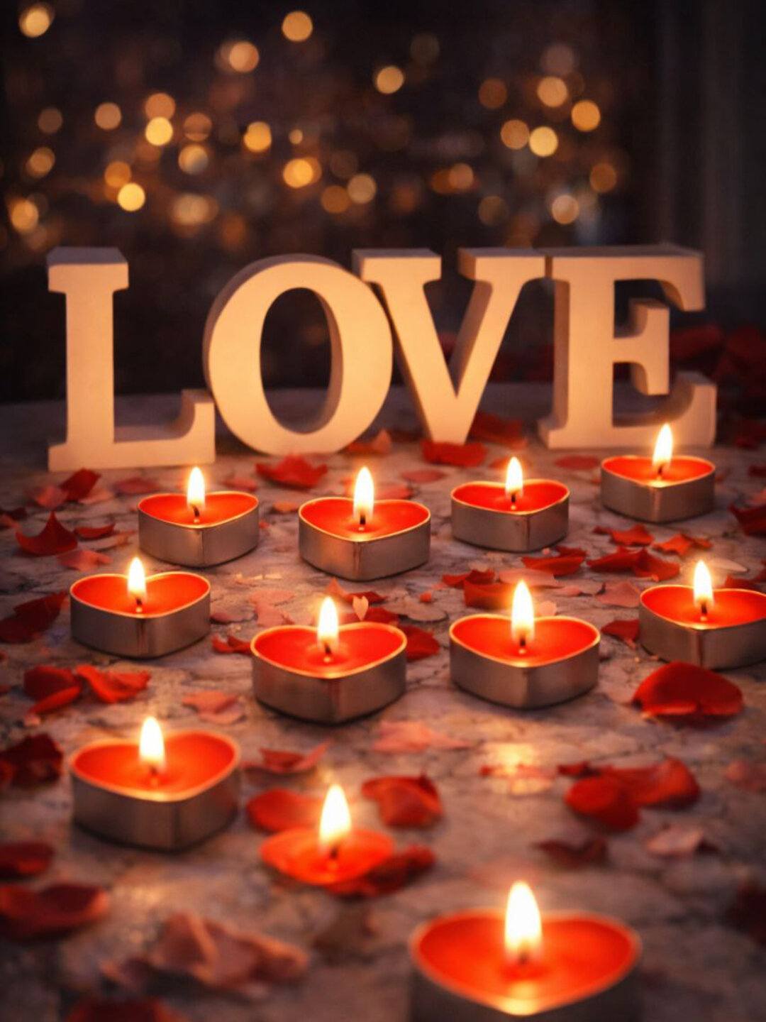 Романтические свечи - теплый свет и красивая обстановка для дома и праздников - Красный,10