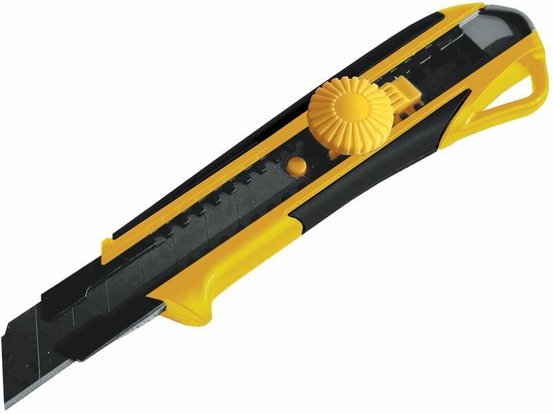 Нож технический усиленный, 18 мм, винтовой фиксатор, inWork