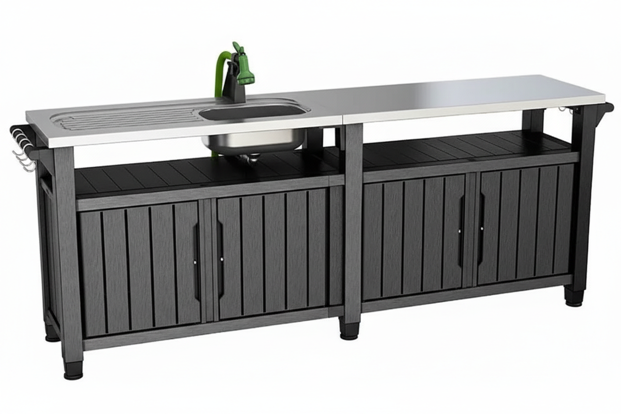 Столик для барбекю KETER Unity Chef 415L, пластик, нержавеющая сталь