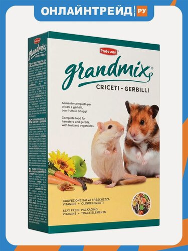 Изображение товара Корм Padovan Grandmix Criceti-Gerbilli комплексный для хомяков и песчанок, 1 кг