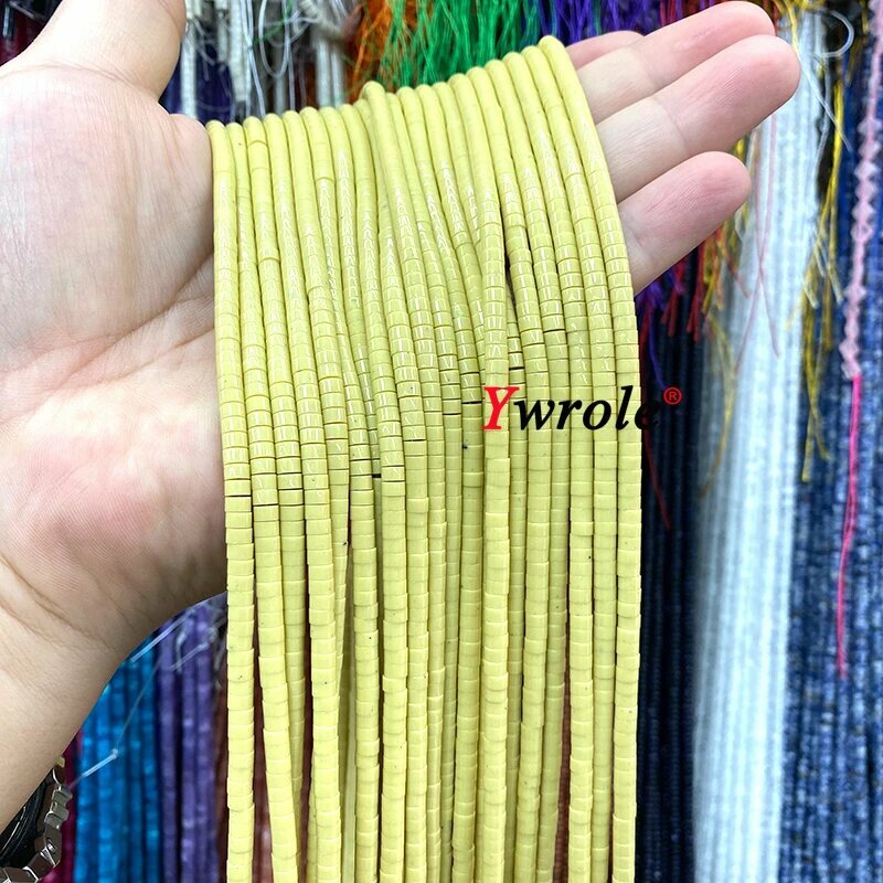Бусины светло-желтые YWROLE 2x4 мм (72-75 шт.)