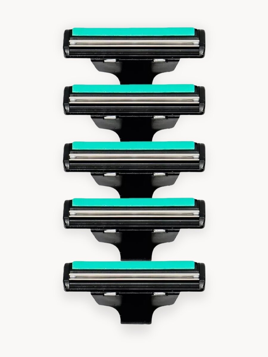 Сменные кассеты Gillette Slalom Plus 5+1 для бритья, 6 штук.