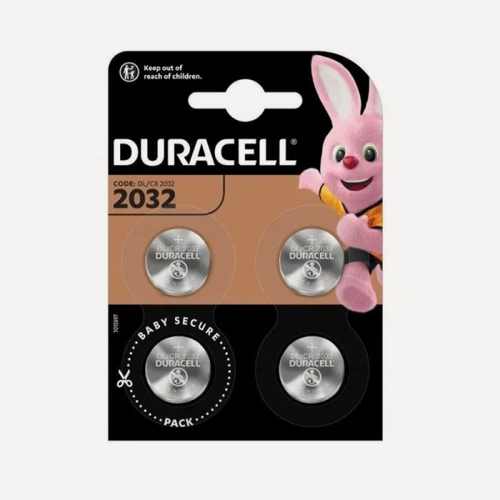 Изображение товара Батарейка DURACELL Lithium CR2032 BL4 (4) шт. в блистере 1.5 V, литиевая