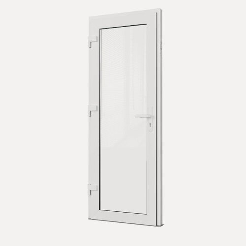 Изображение товара Стеклянная входная дверь из пластика (в.2200 / ш.850 / левая)