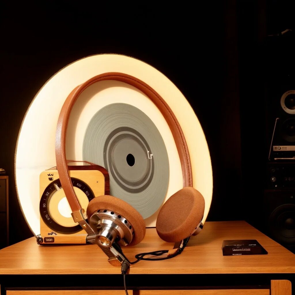 HIFICHOI Distant Mountain Ретро проводные металлические наушники Black with RZ200m — фото 1