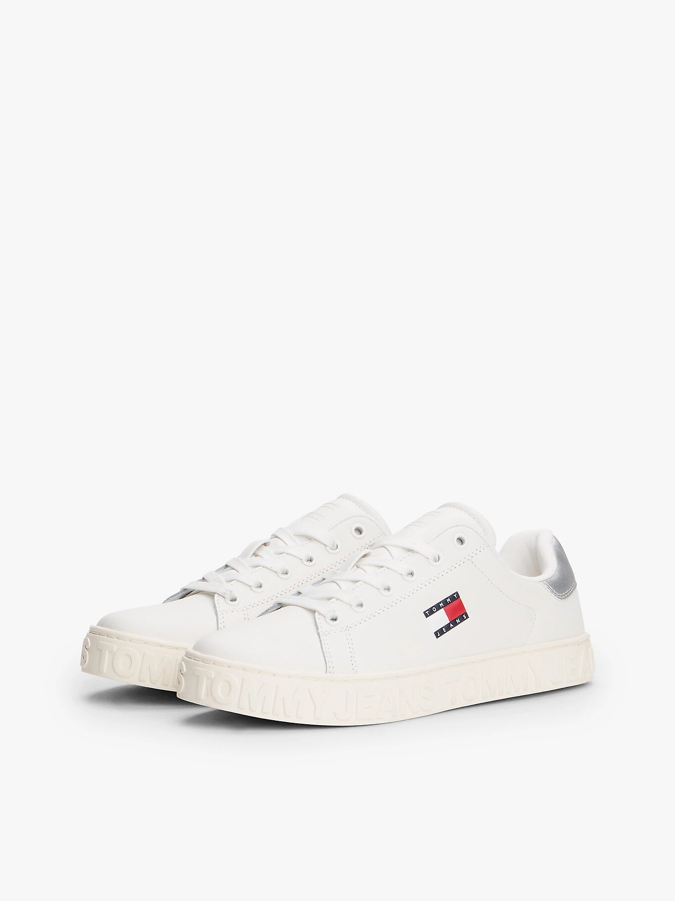 Кеды Tommy Jeans, размер 38 EU, бежевый, серебряный — фото 1