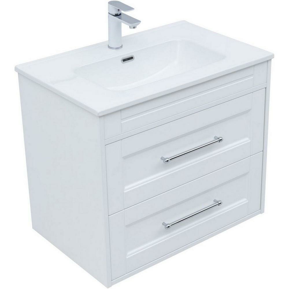 Тумба под раковину Aquanet Бостон New 70 339599 подвесная Белый сатин