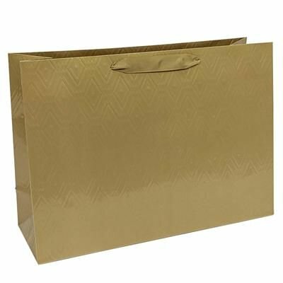 Подарочный пакет КНР бумажный Элегант золото 45 х 33 см