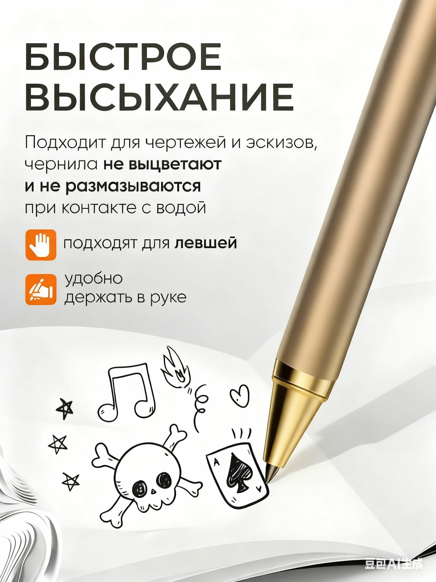 Картинки Ручка металлическая Xiaomi Deli S99 с японскими чернилами