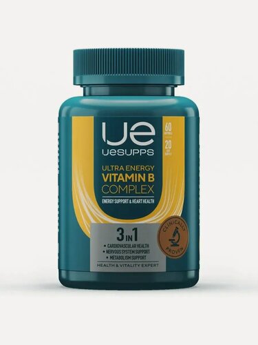 Изображение товара UESUPPS Ultra Energy Vitamin B Complex/Комплекс витаминов группы В, 60 мягких капсул