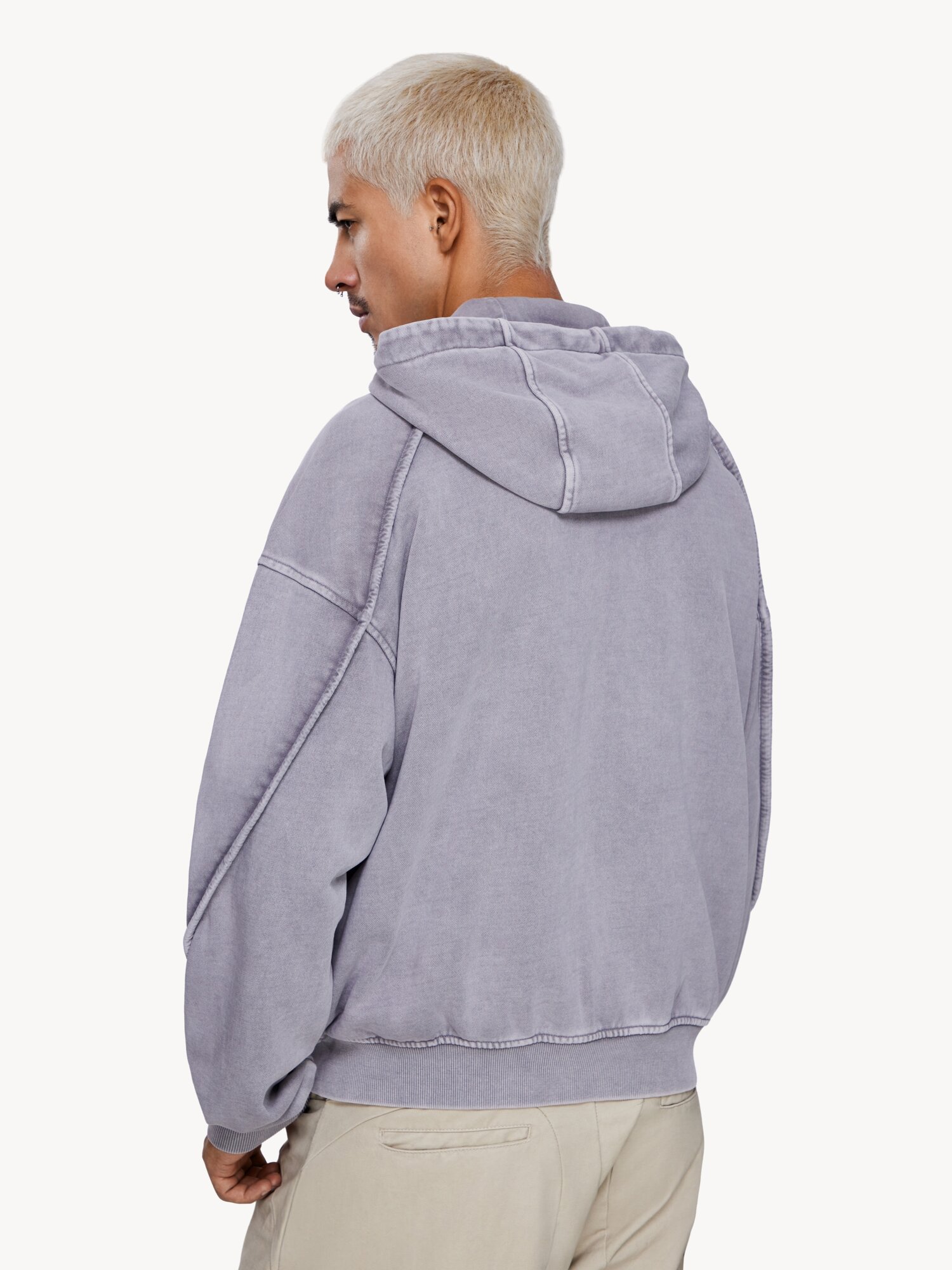 Худи MUTED Контур из варёного хлопка, размер 2XL-3XL, , светло-серый — фото 1