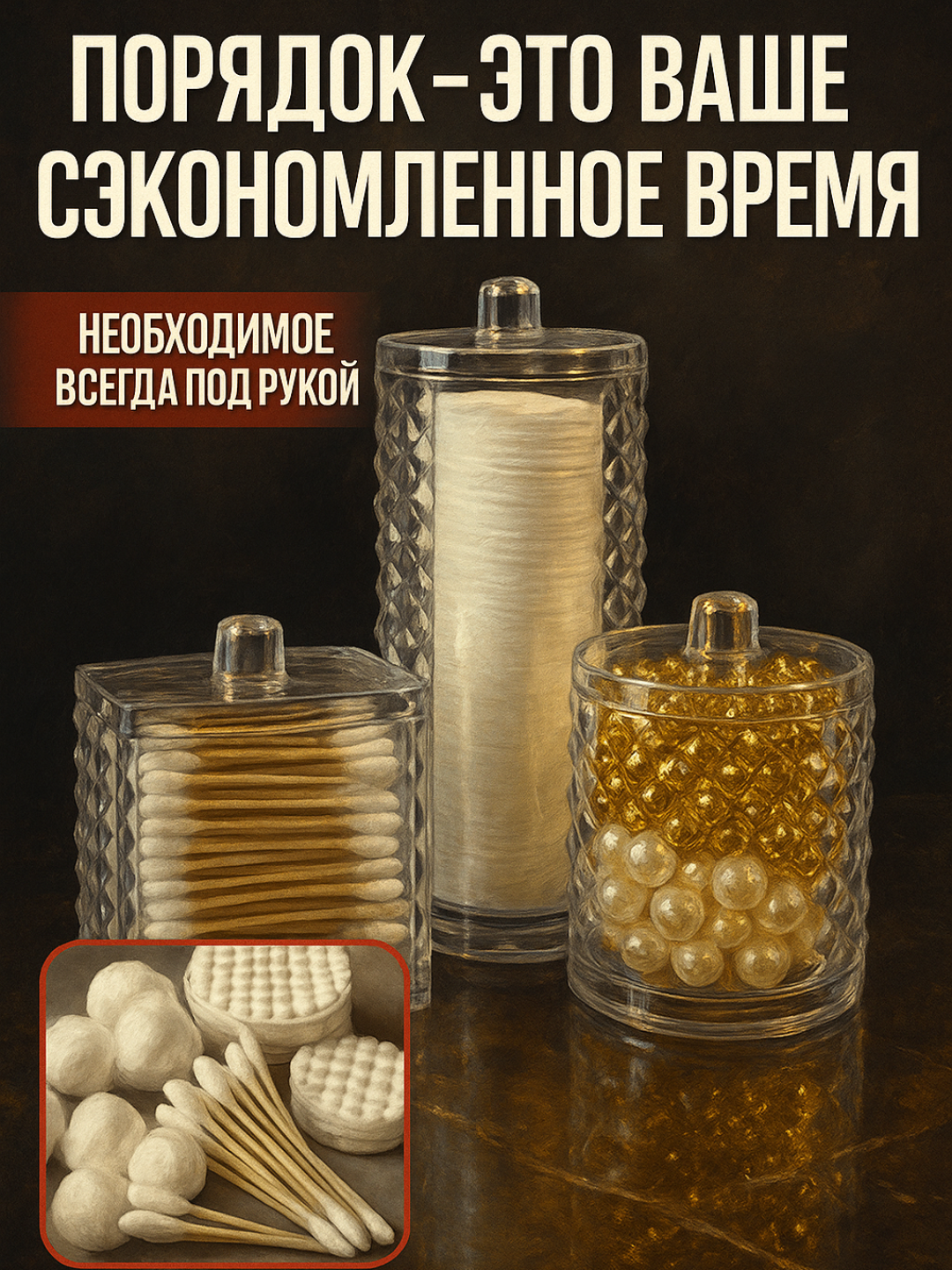 Органайзер для украшений 7х19.5х7 см, черная
