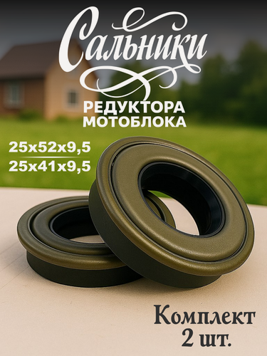 Изображение товара Сальники FOLISO, для мотоблоков, культиваторов DON, BRAIT, CARVER и др, металл, резина