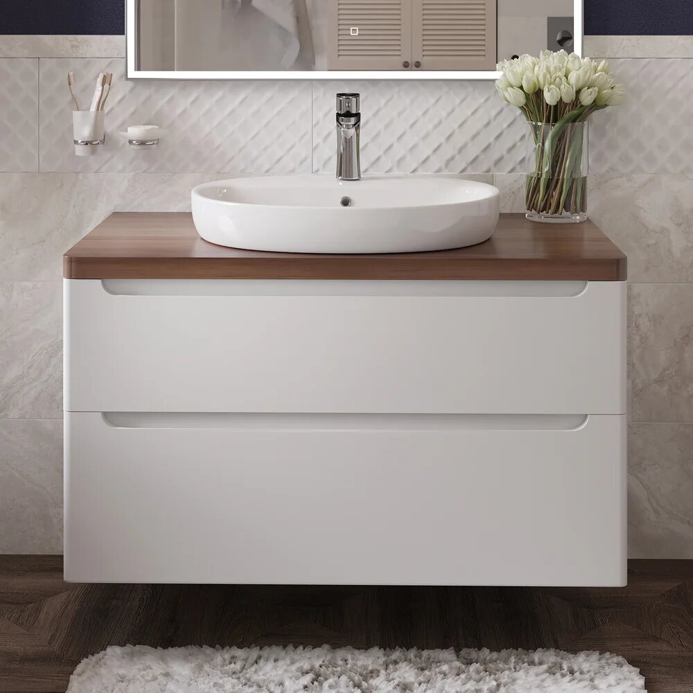 Раковина накладная DIWO Самара 62 см чаша на столешницу фаянсовая овальная раковина для ванной