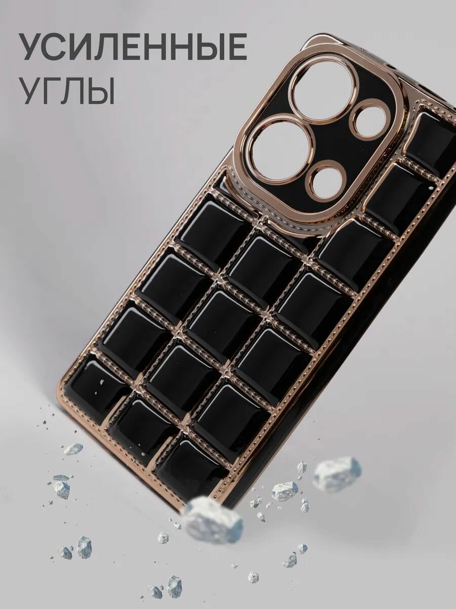 Чехол на Redmi Note 13 силикон противоударный, защита камеры — фото 1