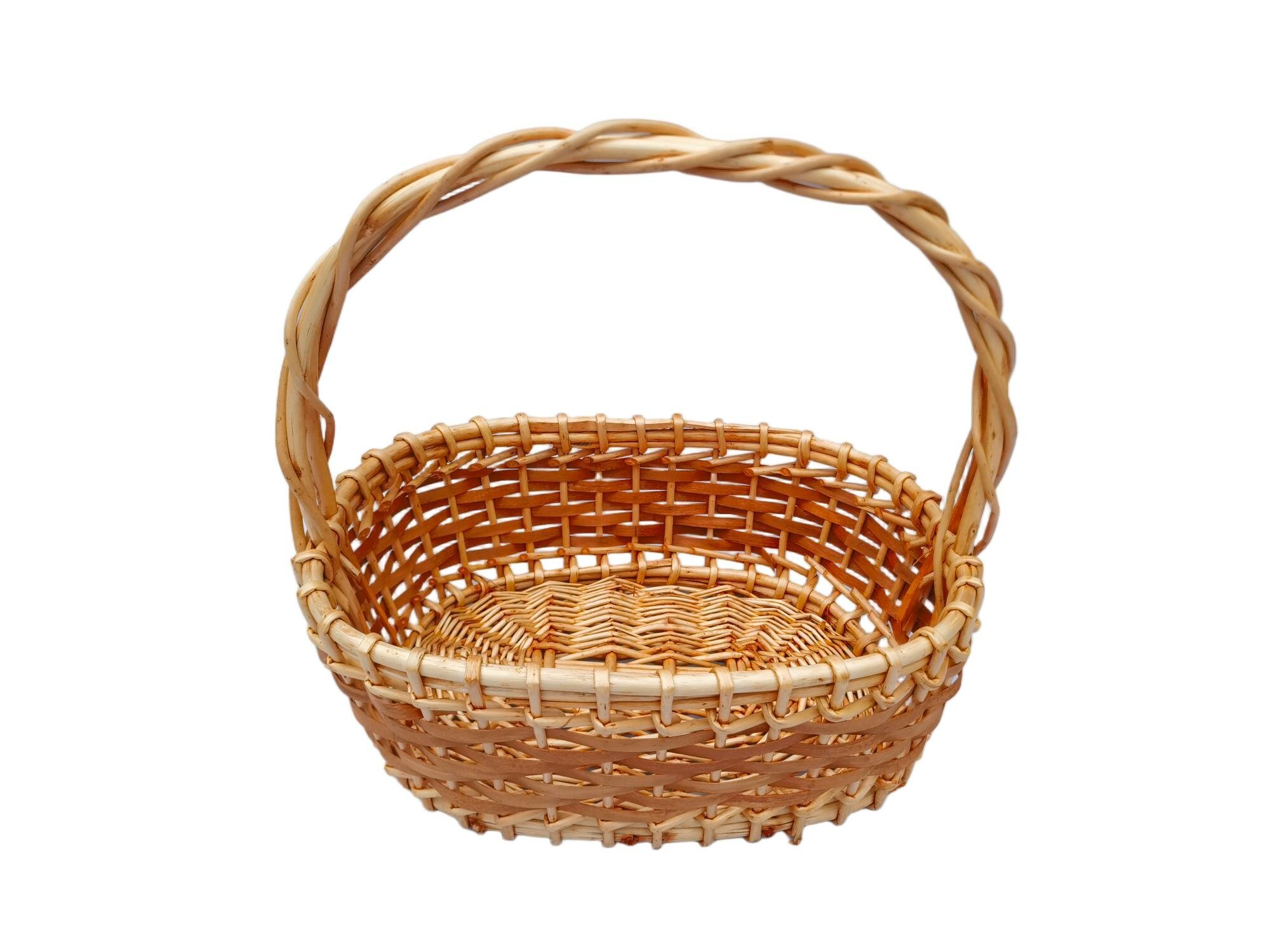 Корзина плетеная MAXITERRA с ручкой 75 л 36х26х34 см ива