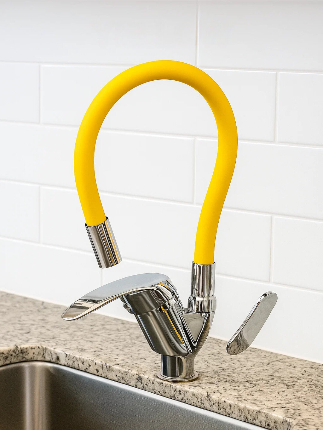 Смеситель для ванной с гибким изливом