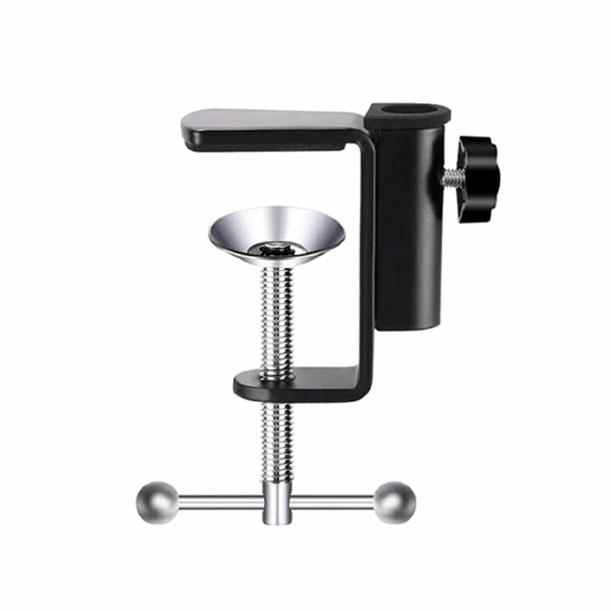 Струбцина для крепления ламп и луп черная