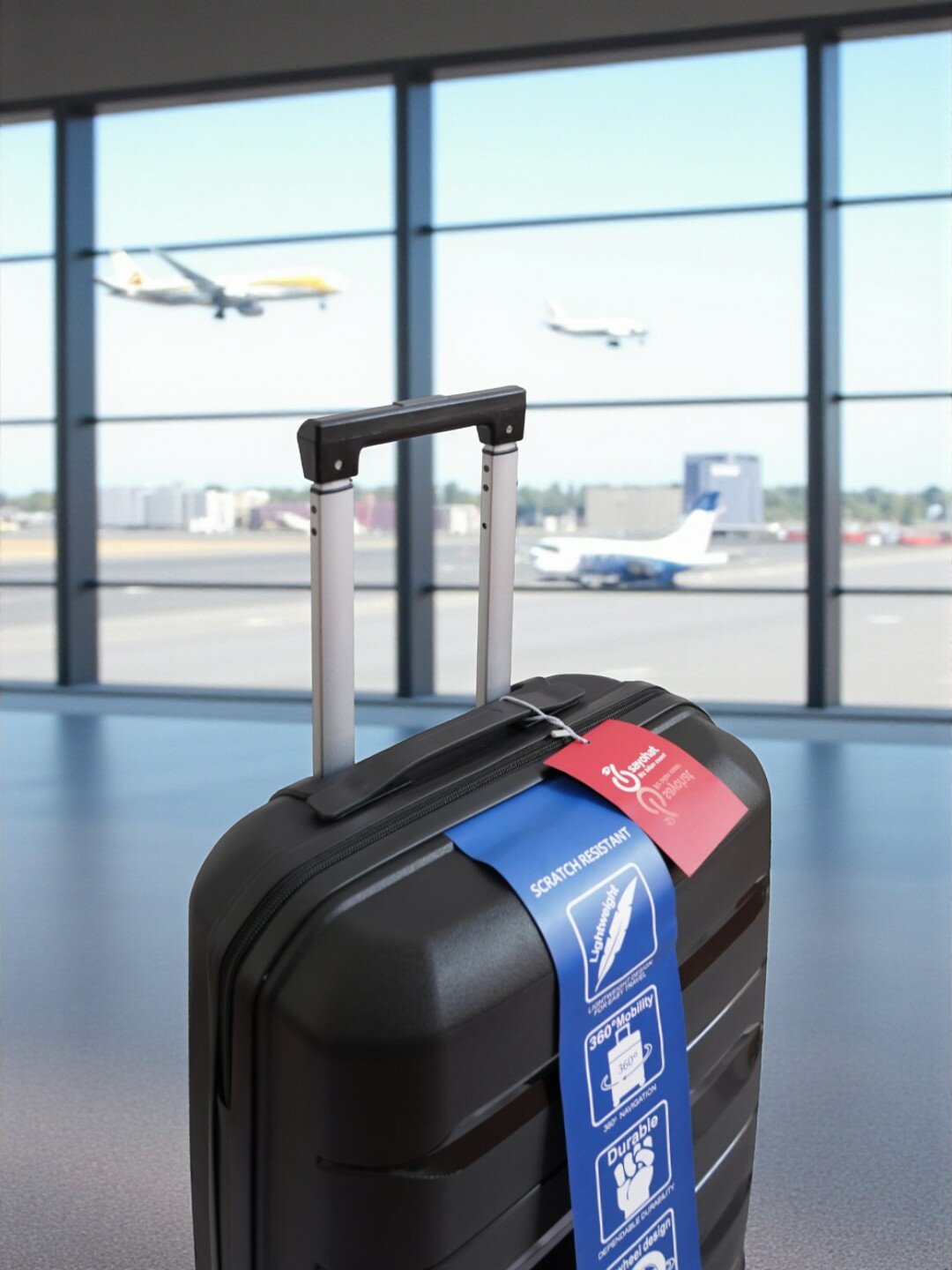 Чемодан , 45 л, размер S, черный — фото 1