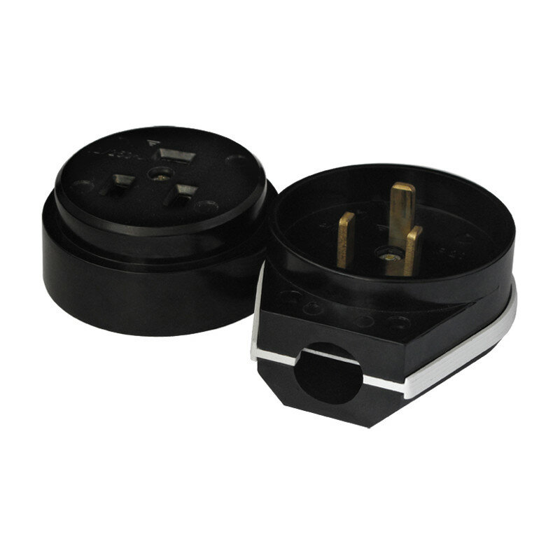 Разъем силовой карболит РШ-ВШ 32А 250В 2Р+РЕ о/у черный UNIVersal