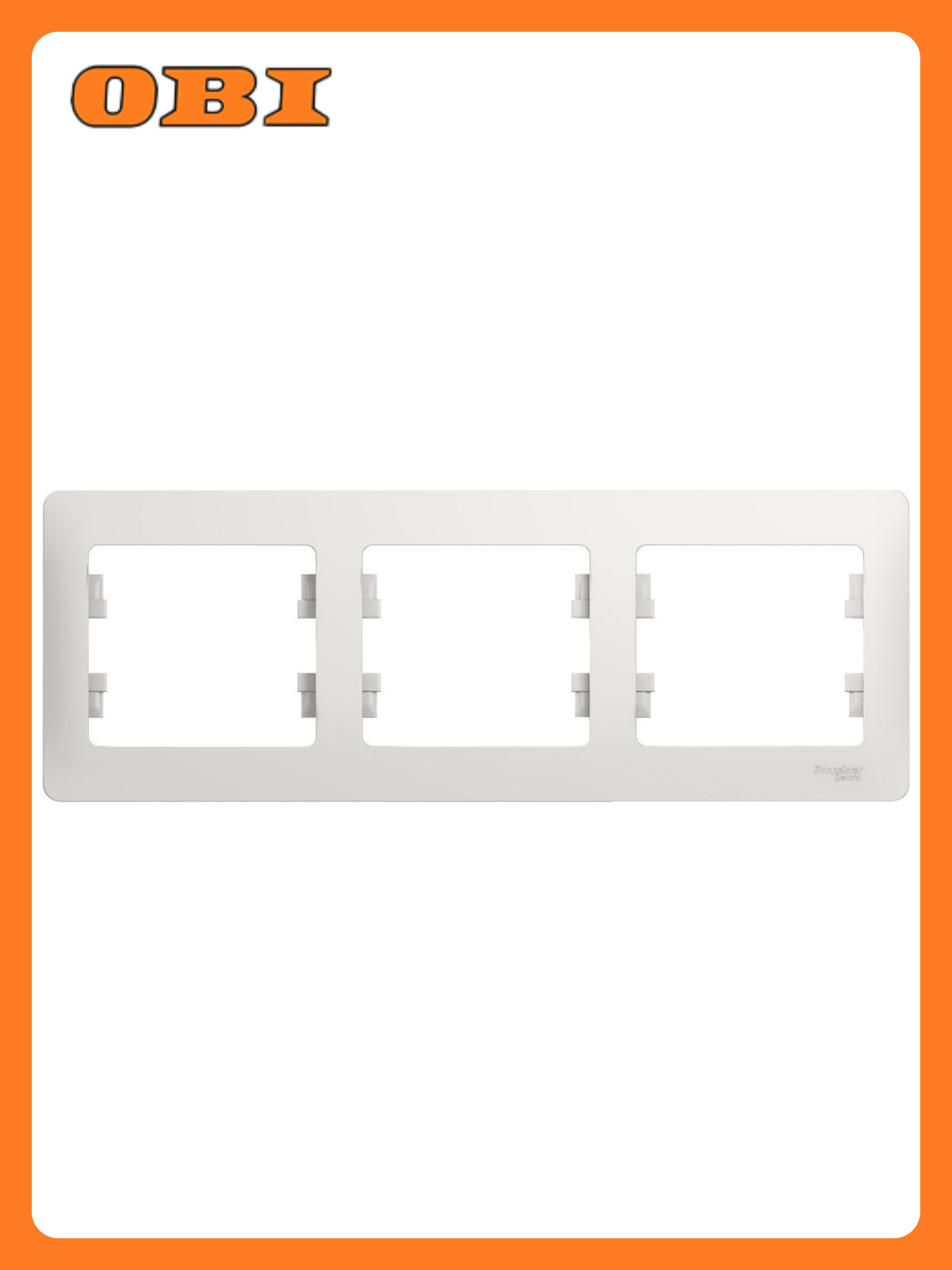 Рамка Schneider Electric Systeme Electric GLOSSA 3 поста IP20 белая