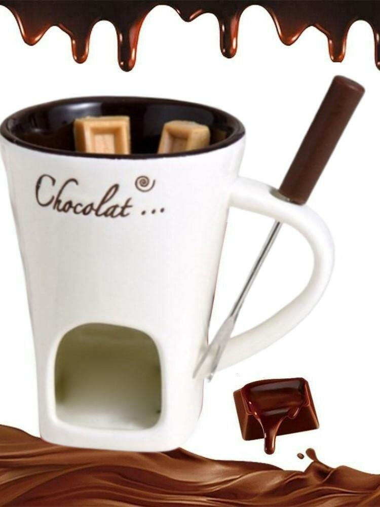 Шоколад Набор для фондю фондюшница+Фруктовая вилка