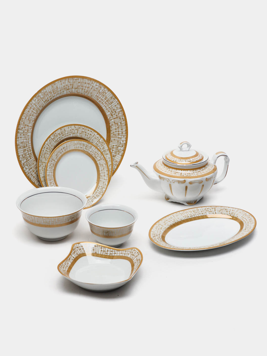 Набор столовой посуды в подарочной упаковке, 60 предметов , сервиз для сервировки стола для 12 человек