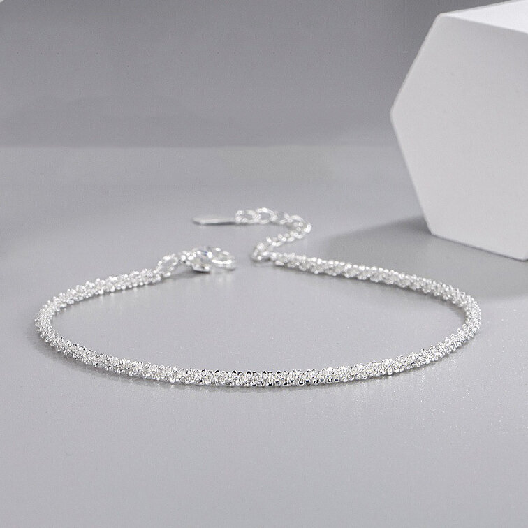 Набор браслетов, Swarovski Zirconia, 1 шт., размер 19 см, размер one size, white — фото 1