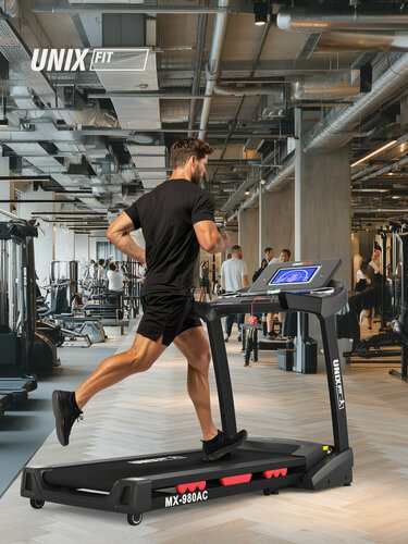 Изображение товара Беговая дорожка электрическая UNIX Fit MX-980 AC (LCD) складная, до 140 кг, скорость до 20 км/ч, угол 0-15%