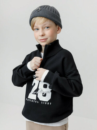 Изображение товара Джемпер детский с воротником, натуральный хлопок