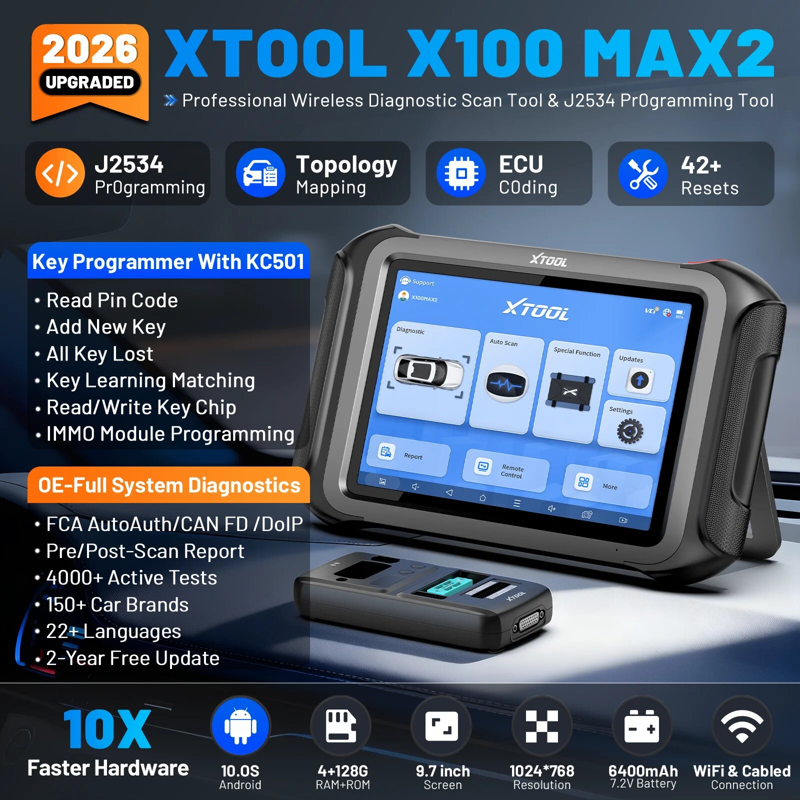 XTOOL X100 MAX2 Full Set, программатор ключей — фото 1