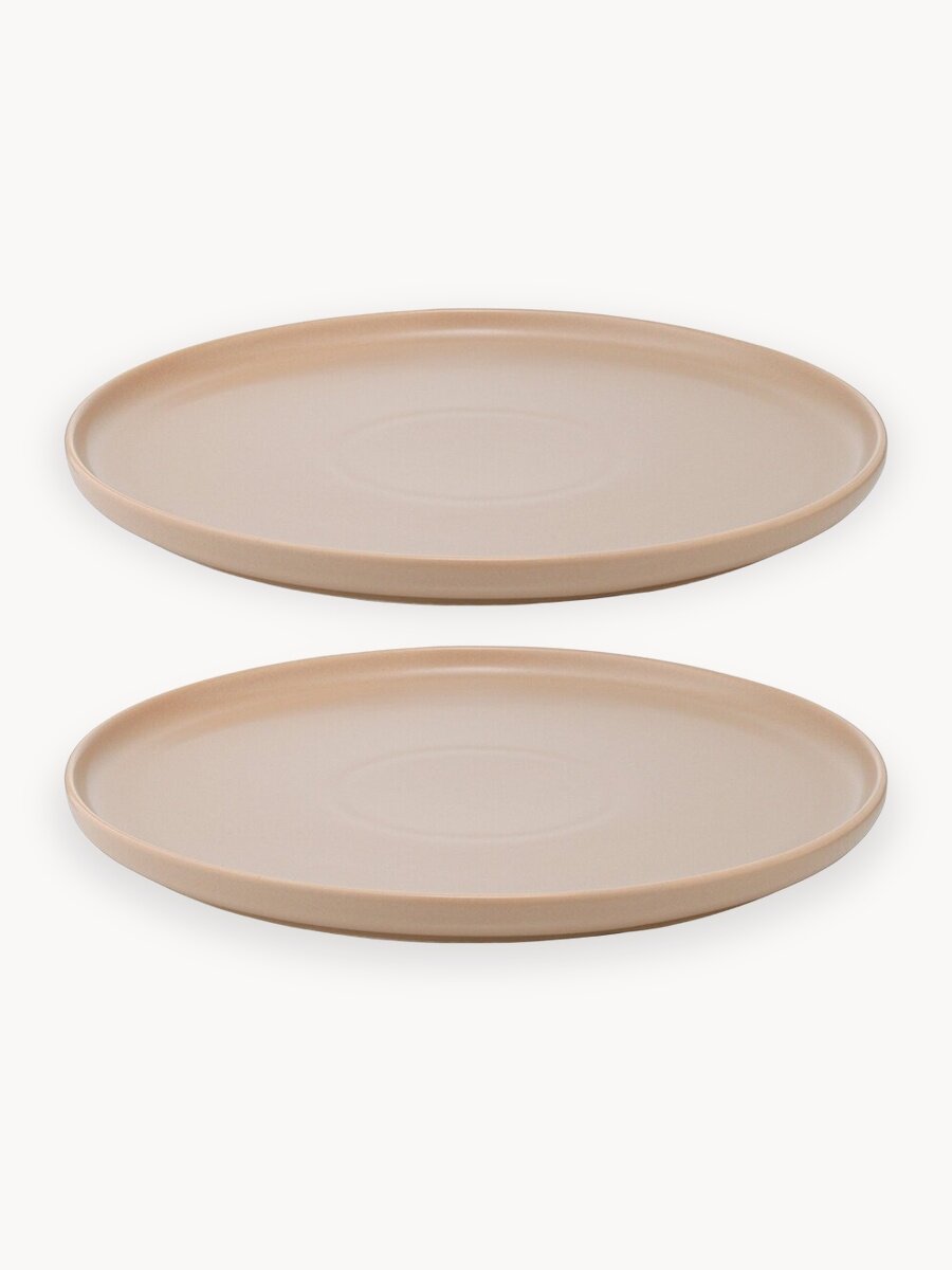 Набор из двух тарелок обеденных, сервировочных бежевого цвета из коллекции Essential, 25см, Tkano, TK22-TW_PL0010
