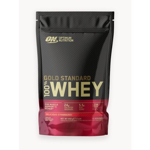 Протеин Optimum Nutrition Gold Standard 450 грамм, со вкусом клубники
