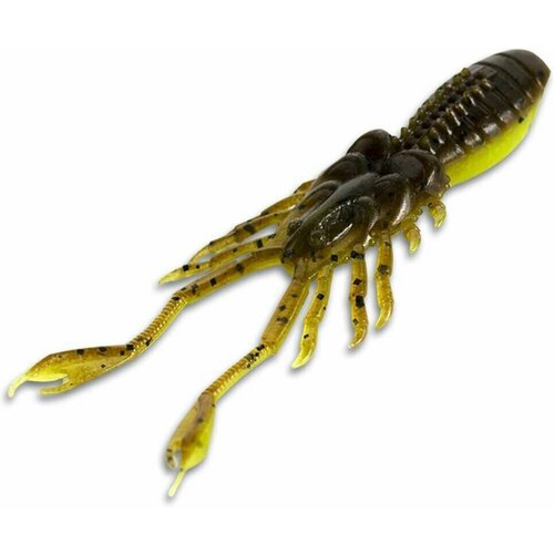 Мягкие приманки Bait Breath BYS eX-Rider Shrimp Jr. 3.5 Finesse Spec (6шт.) #931 Greenpumpkin / chart 20 luminous grass shrimp fake bait 4cm long soft shrimp with fishy smell artificial bait luminous shrimp bait