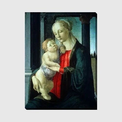 Картина на холсте Мадонна (Madonna) Боттичелли Сандро, 40*55