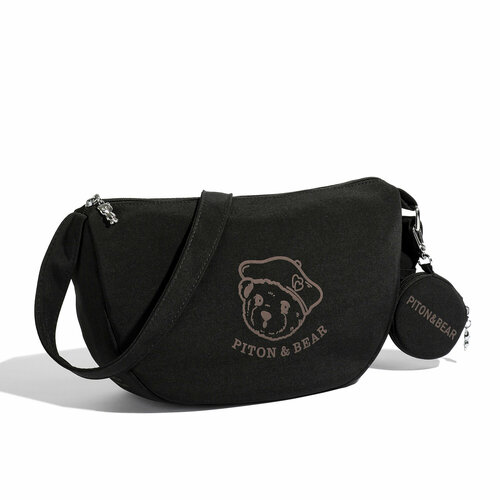 Сумка хобо BeiBaoBao, фактура матовая, черный