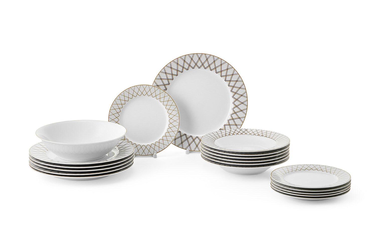 Обеденный сервиз EVIO Ren фарфор на 6 персон 19 предметов цвет белый