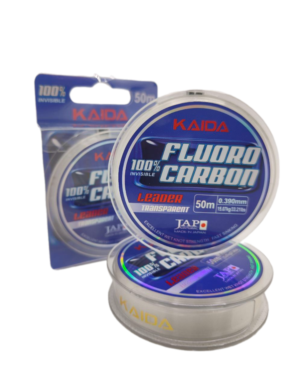 Леска поводковая fluorocarbon каида 50м 0.39мм 15.07 кг.