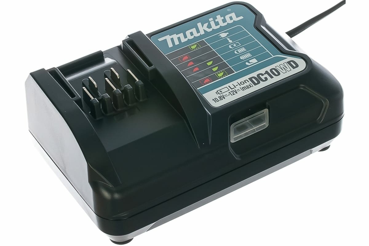 Набор инструментов Makita: дрель-шуруповерт DF333DZ + пылесос CL106FDZ + 2 аккумулятора BL1016 + з/у DC10WD CLX226X1 — фото 1