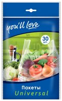 Пакеты для хранения продуктов you'll love Universal, 46 см х 21 см , 30 шт