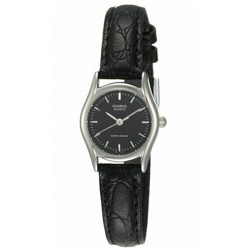 Наручные часы CASIO Женские наручные часы Casio LTP-1094E-1A с кожаным ремнем, черный