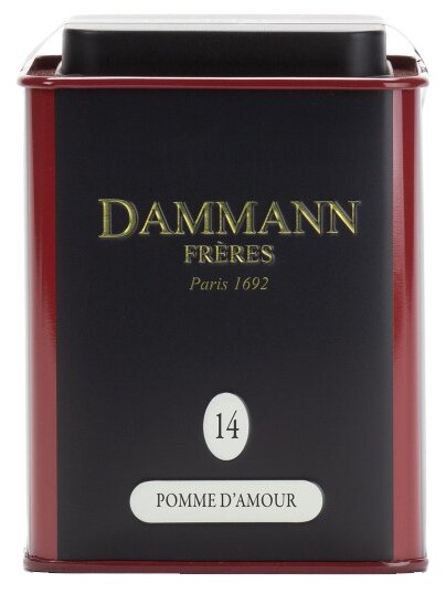 Чай черный ароматизированный "Дамманн"POMME D'AMOUR/Яблоко любви, жестяная банка 100 гр