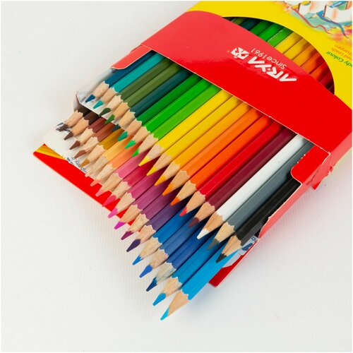 Набор цветных карандашей ARYA 36 шт. художественные для рисования, заточенные и прочные, точилка в подарок
