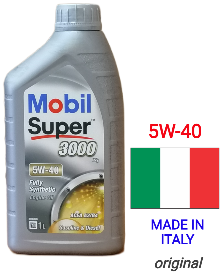 Синтетическое моторное масло Mobil Super 3000 X1 5W-40 1л Италия 151775